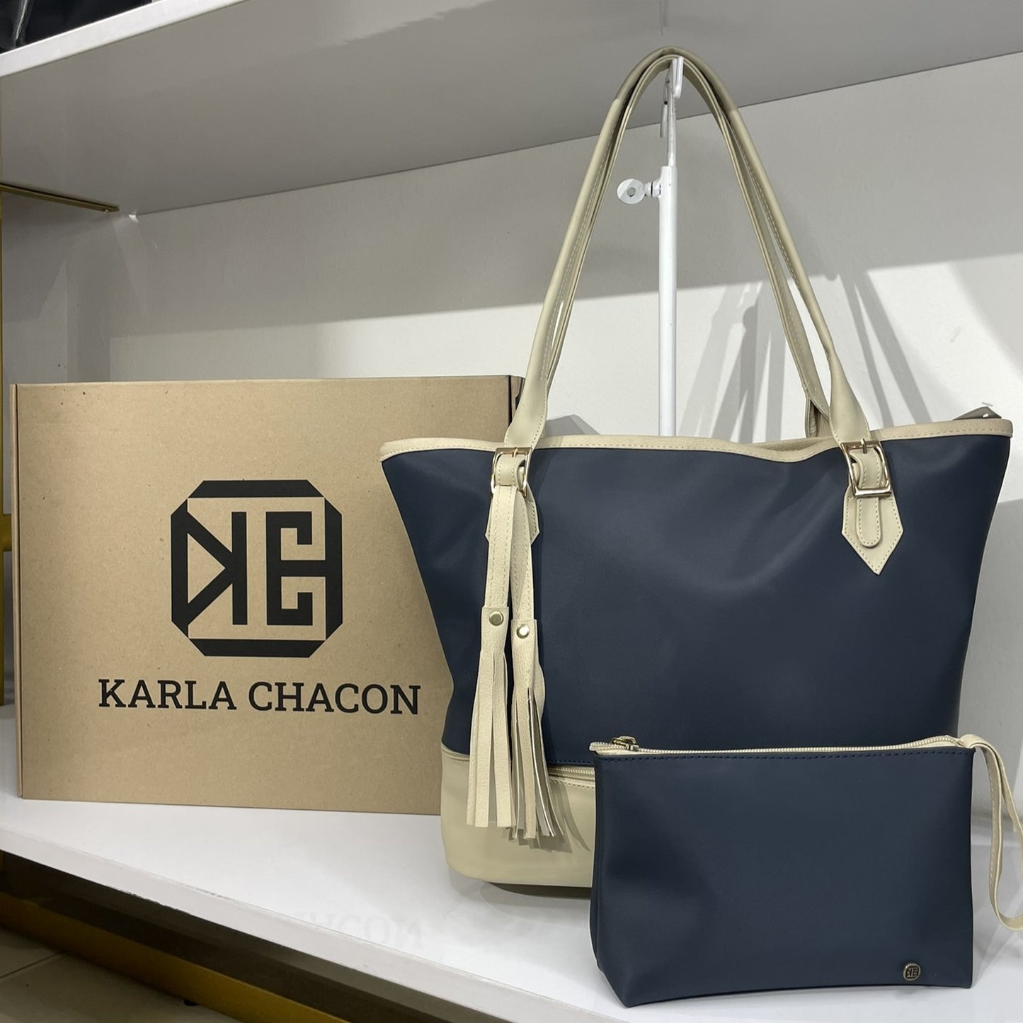 Cartera Asia Azul con Accesorio