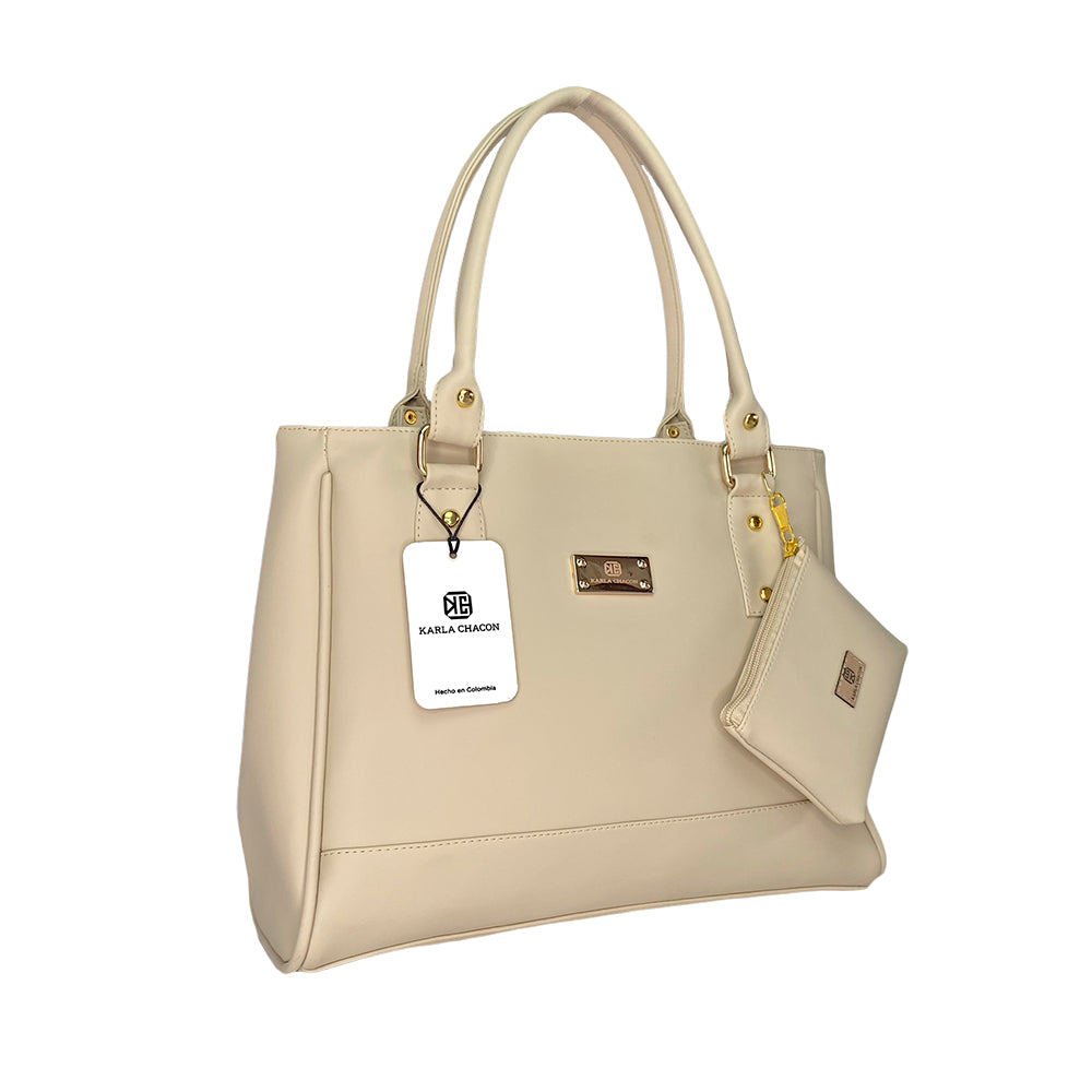 Cartera Crez Beige con Accesorio
