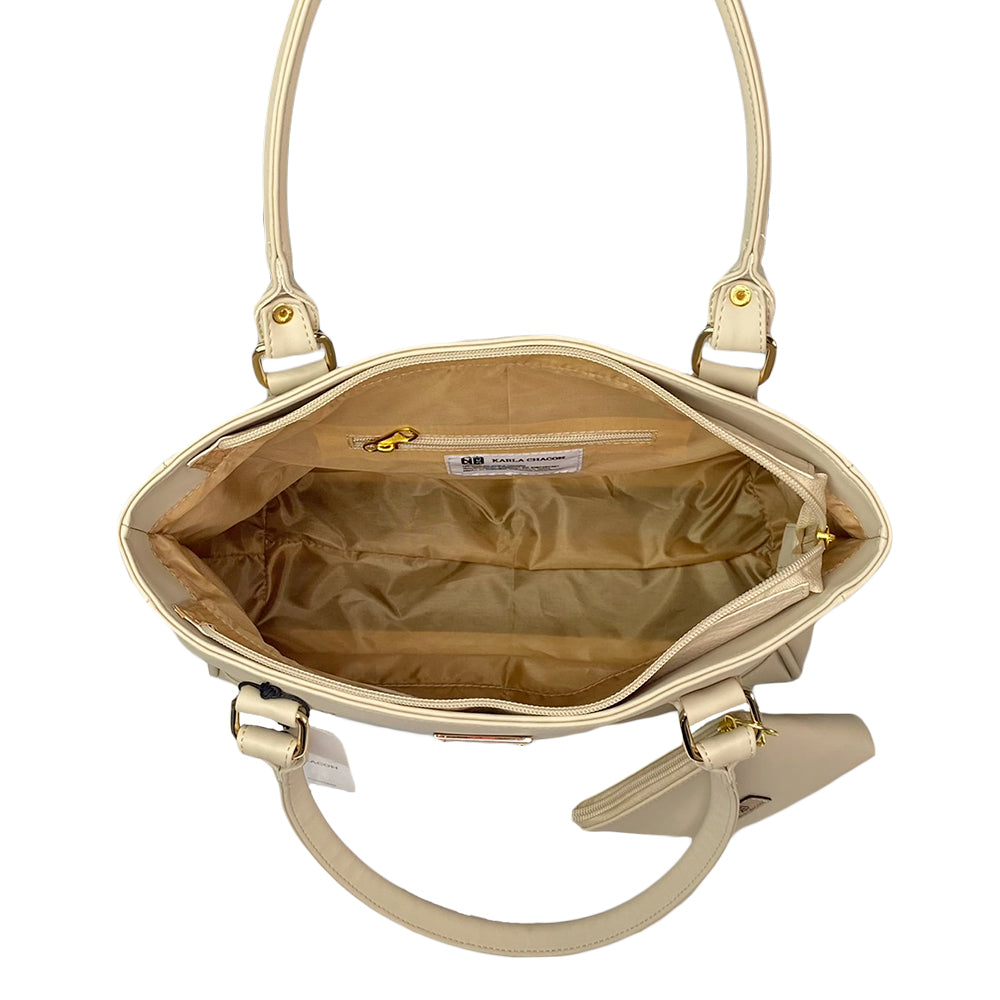 Cartera Crez Beige con Accesorio