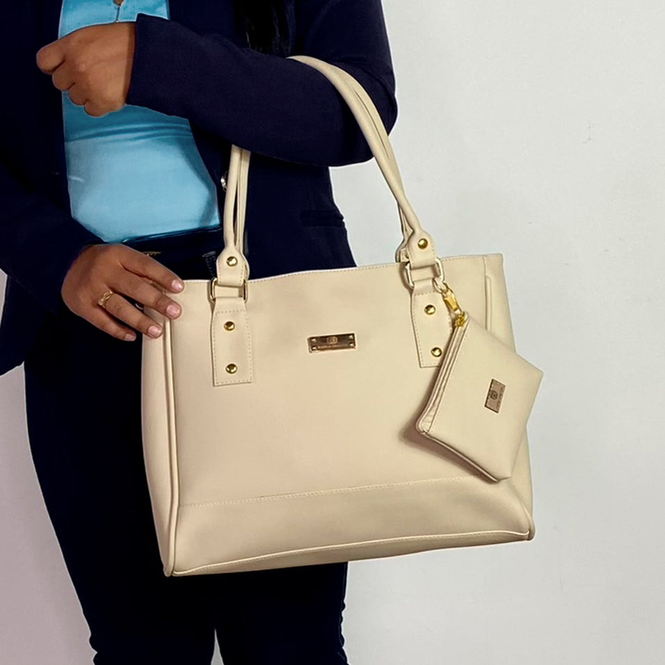 Cartera Crez Beige con Accesorio
