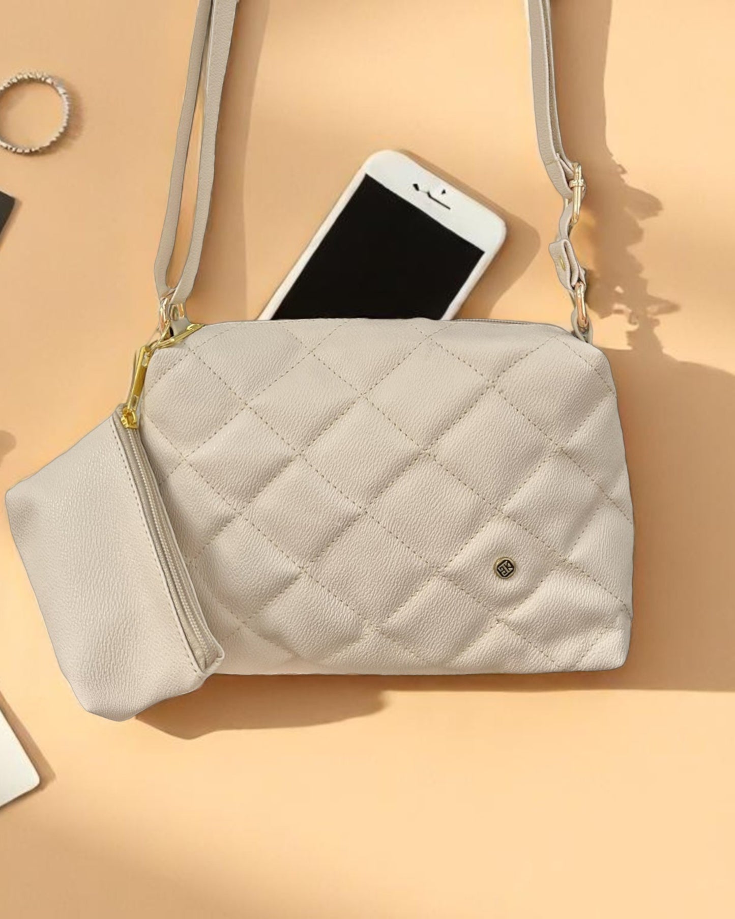 Bolso Cuba Beige con Monedero