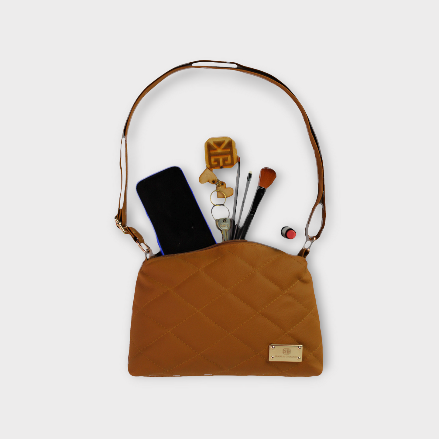 Bolso Cuba Miel Con Monedero