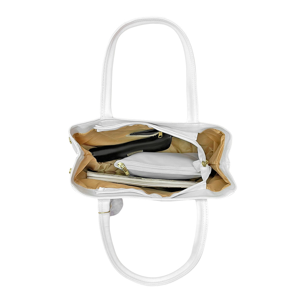 Bolso Gema Blanco con Cosmetiquera