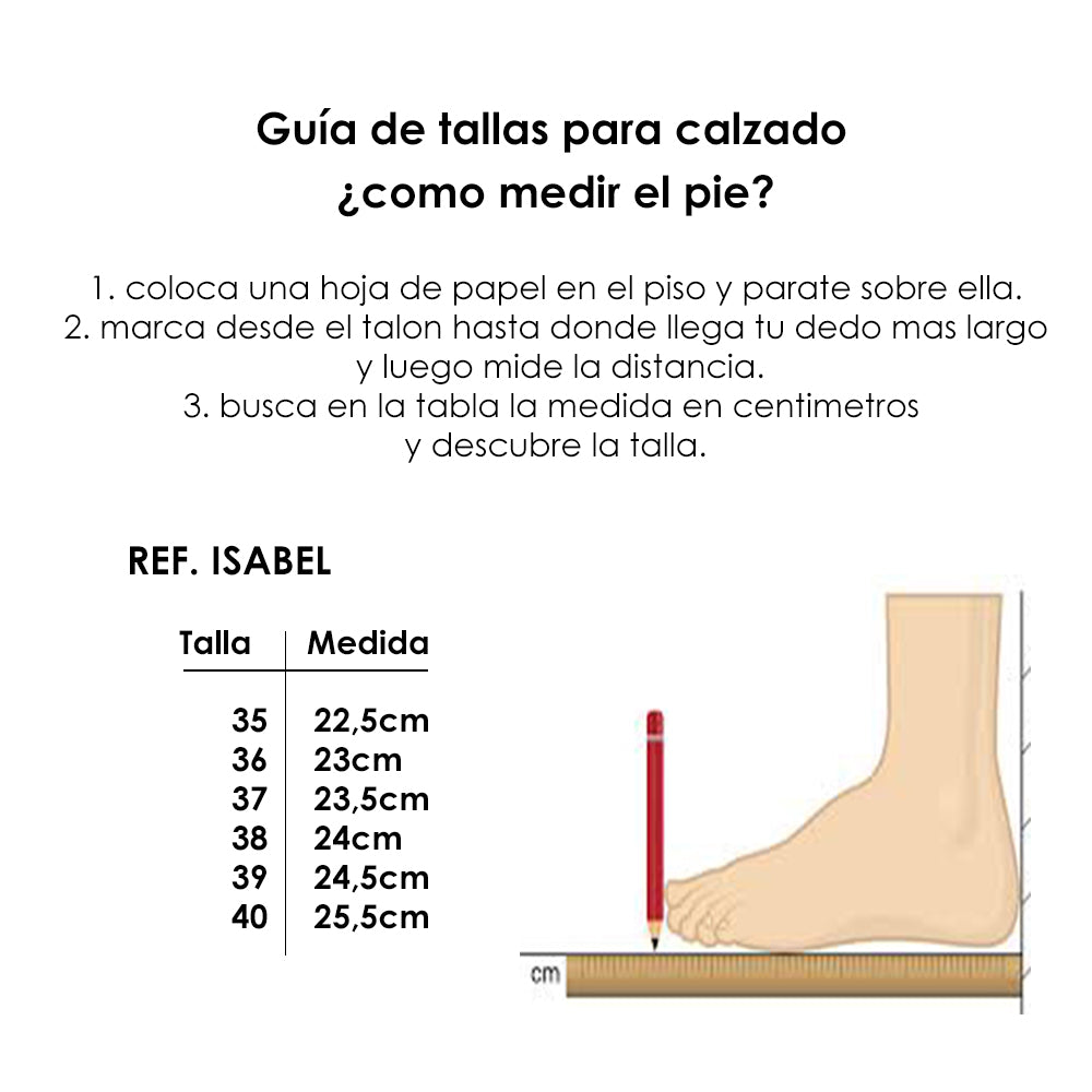 Sandalia Plana Isabel Negro