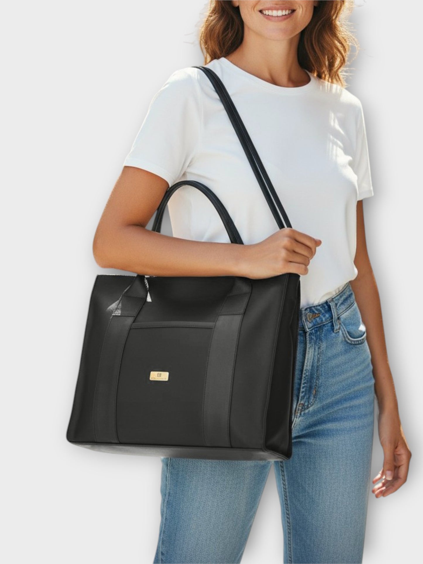 Shopper Laura Negro + Envío Gratis