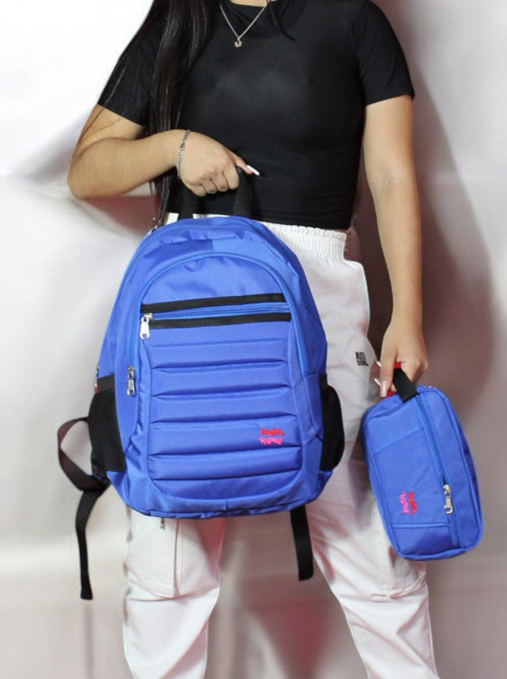 Morral Leo Azul Con Cartuchera