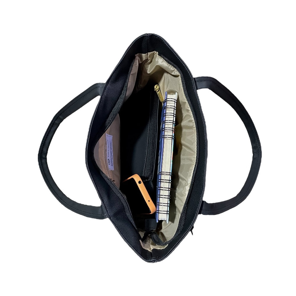 Cartera Luna Negro Con Accesorio