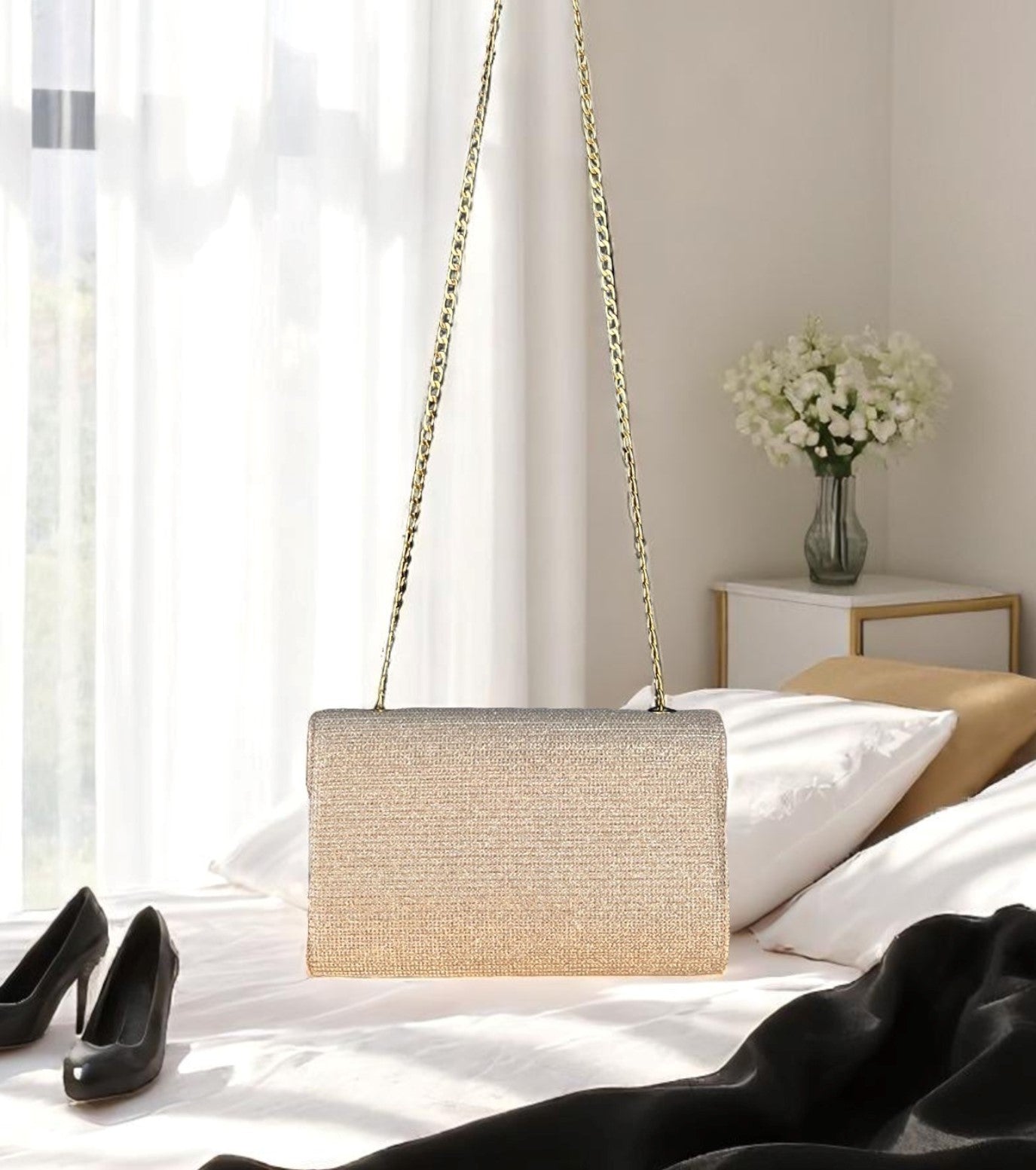Bolso Clutch de Fiesta Maite Dorado