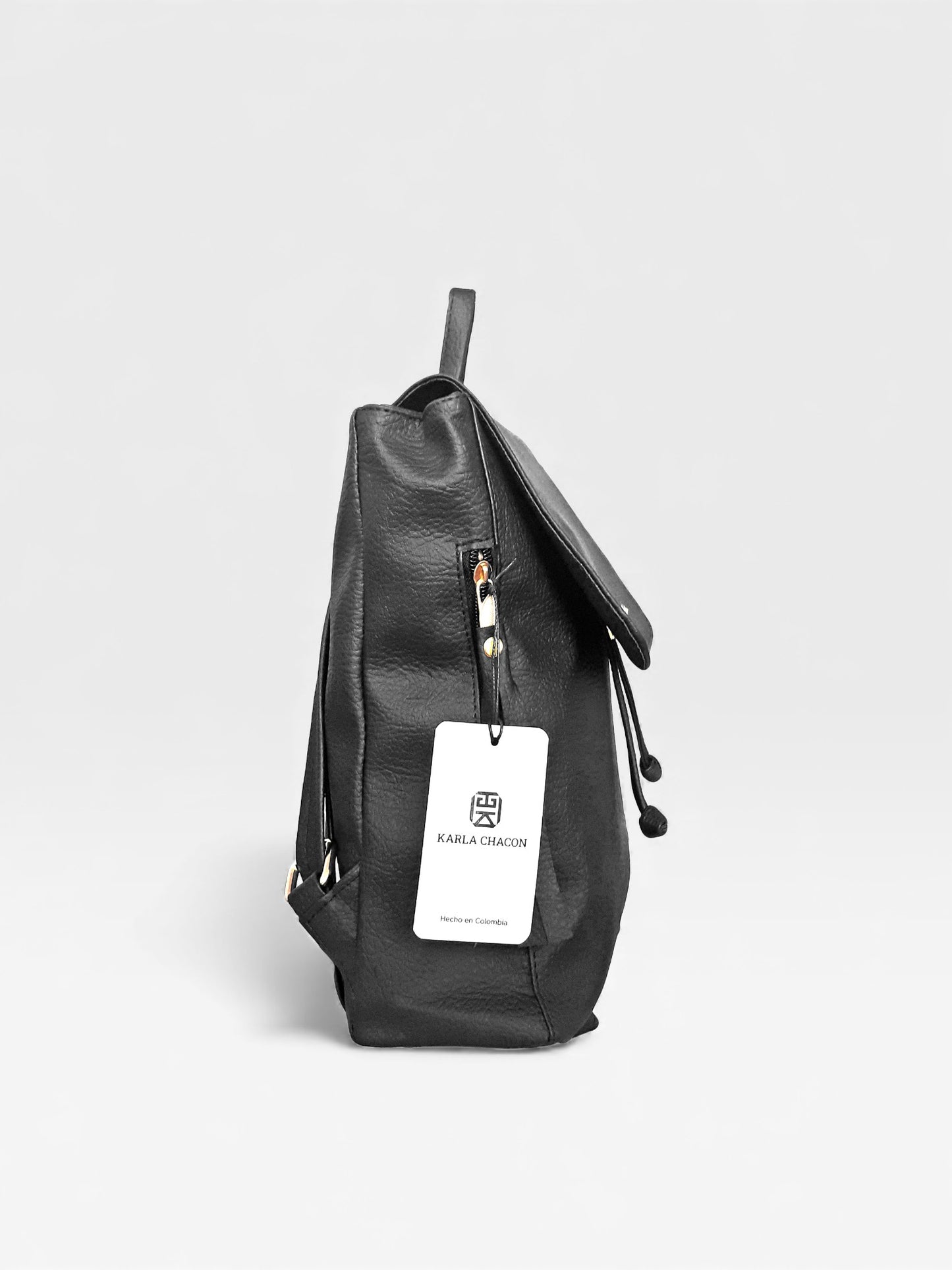 Bolso Morral Casual Pequeño Doble Compartimiento y Solapa Negro (Pace)