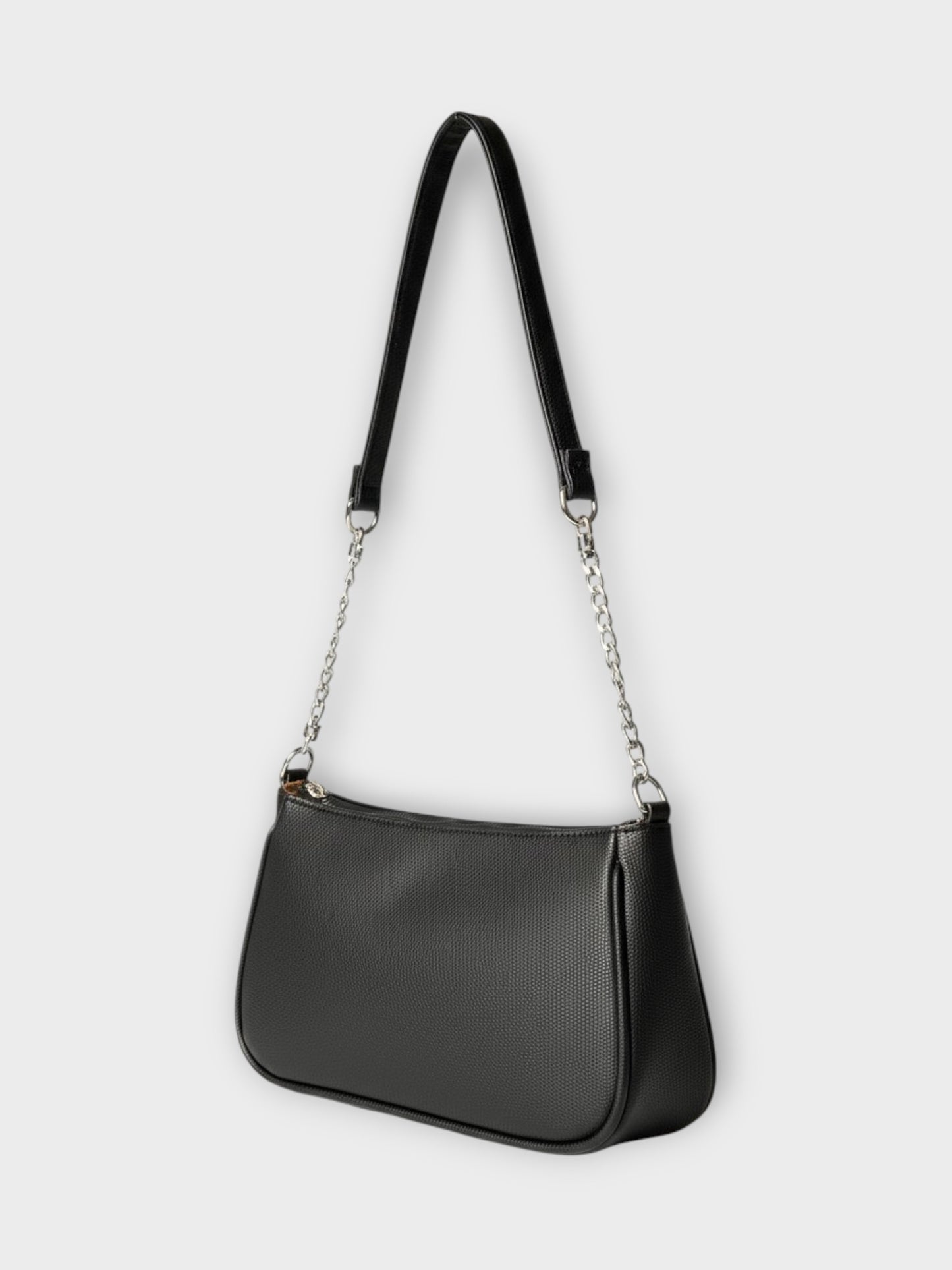 Bolso de Hombro Romy Plateado y Negro