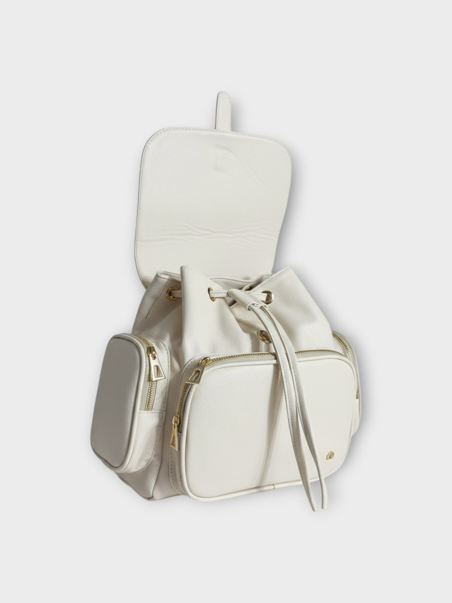 Morral casual para mujer con herrajes dorados y múltiples bolsillos - Negro, Beige y Arena