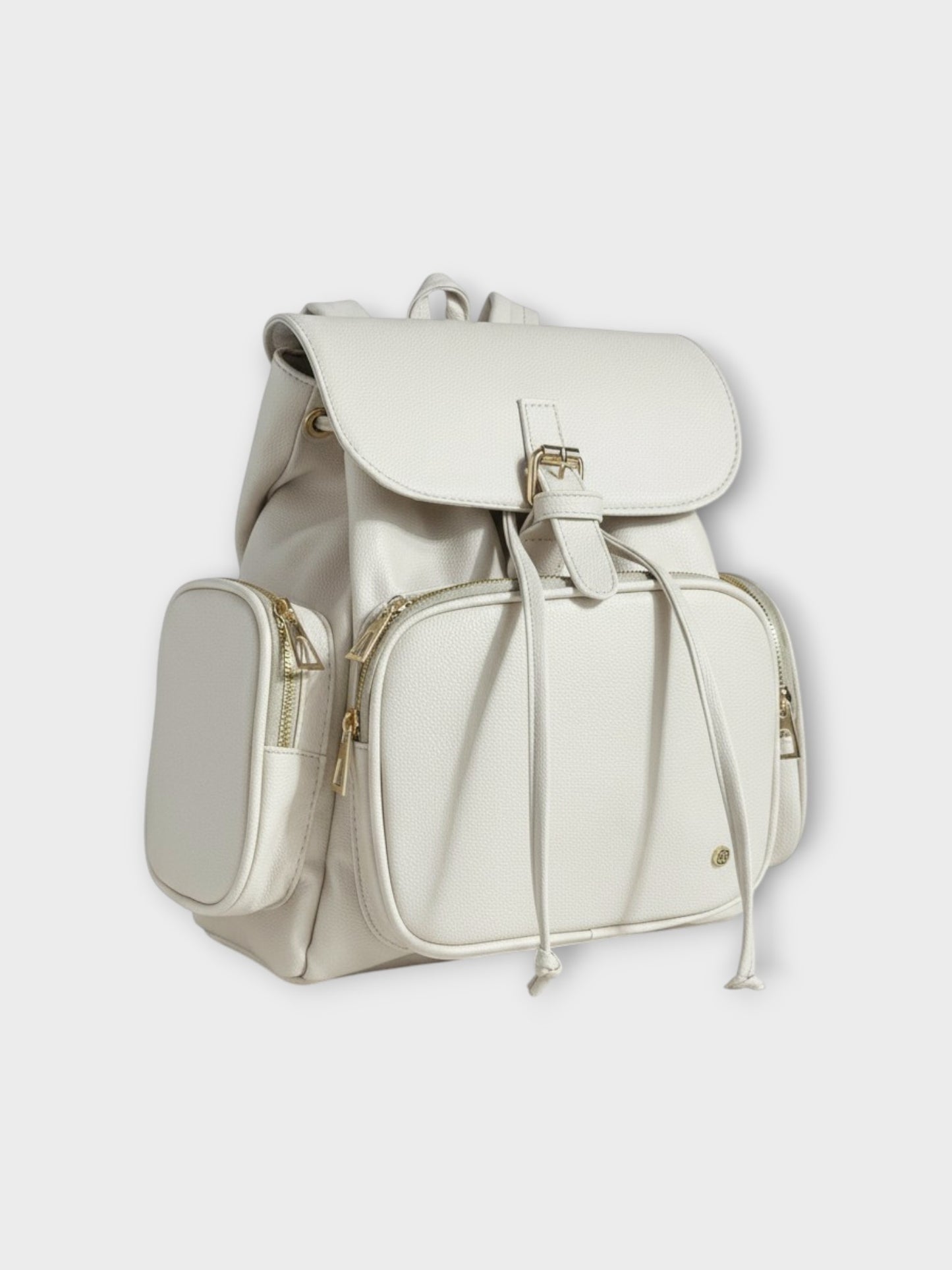 Morral casual para mujer con herrajes dorados y múltiples bolsillos - Negro, Beige y Arena