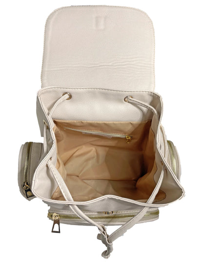 Bolso Morral Casual para Mujer con Herrajes Dorados y Múltiples bolsillos - (Abby)