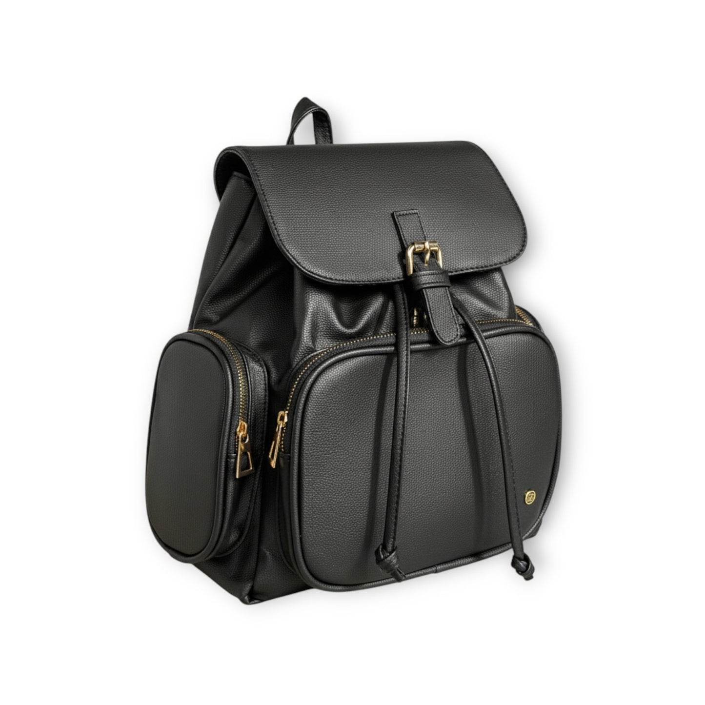 Morral casual para mujer con herrajes dorados y múltiples bolsillos - Negro, Beige y Arena