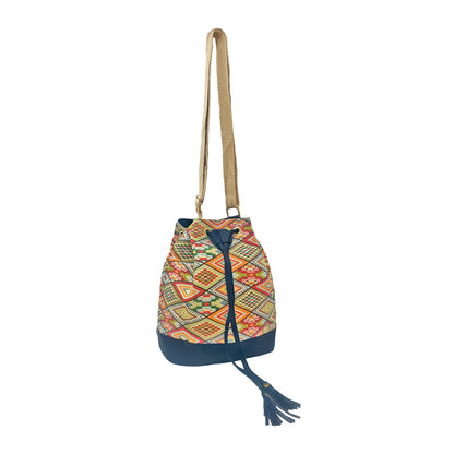 Bucket Bag Bandolera Manos Libres - Miel, Negro, Beige, Azul y Vino (Aria)