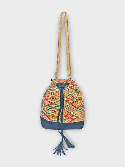 Bucket Bag Aria Miel, Negro, Beige, Azul y Vinotinto