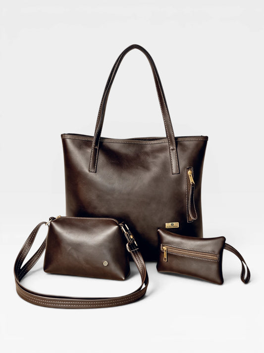 Set Tres Piezas Tote + Bandolera + Cartuchera — Aroa