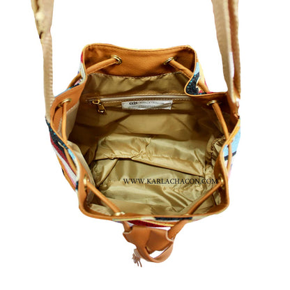 Bucket Bag Aria Miel, Negro, Beige, Azul y Vinotinto