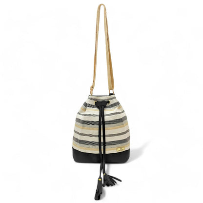 Bucket Bag Bandolera Manos Libres - Miel, Negro, Beige, Azul y Vino (Aria)