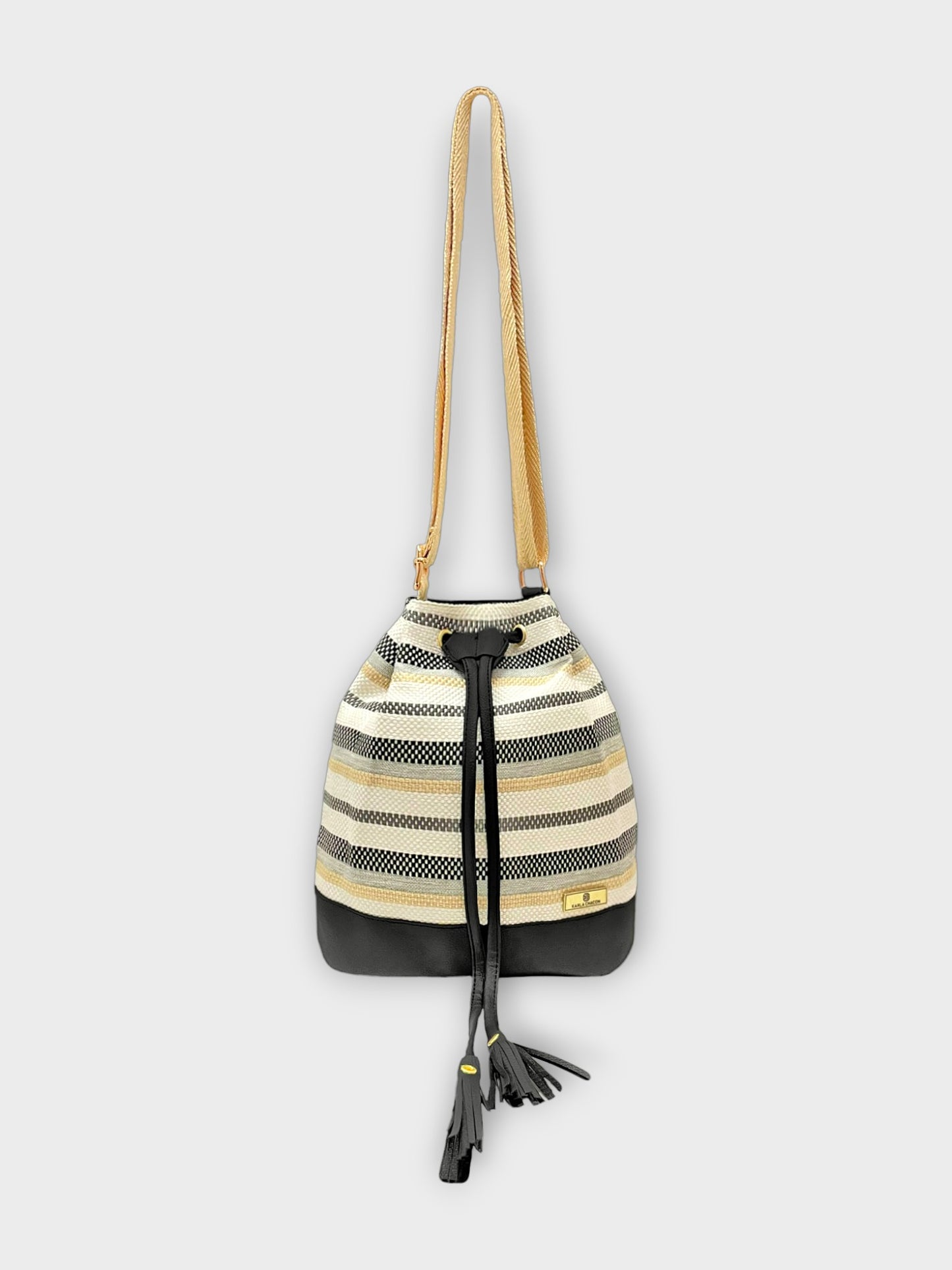 Bucket Bag Aria Miel, Negro, Beige, Azul y Vinotinto
