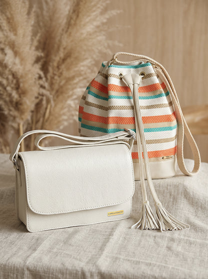 Set dos piezas Combo Bolso Mediano + Bandolera Manos Libres (Aria-Nova)