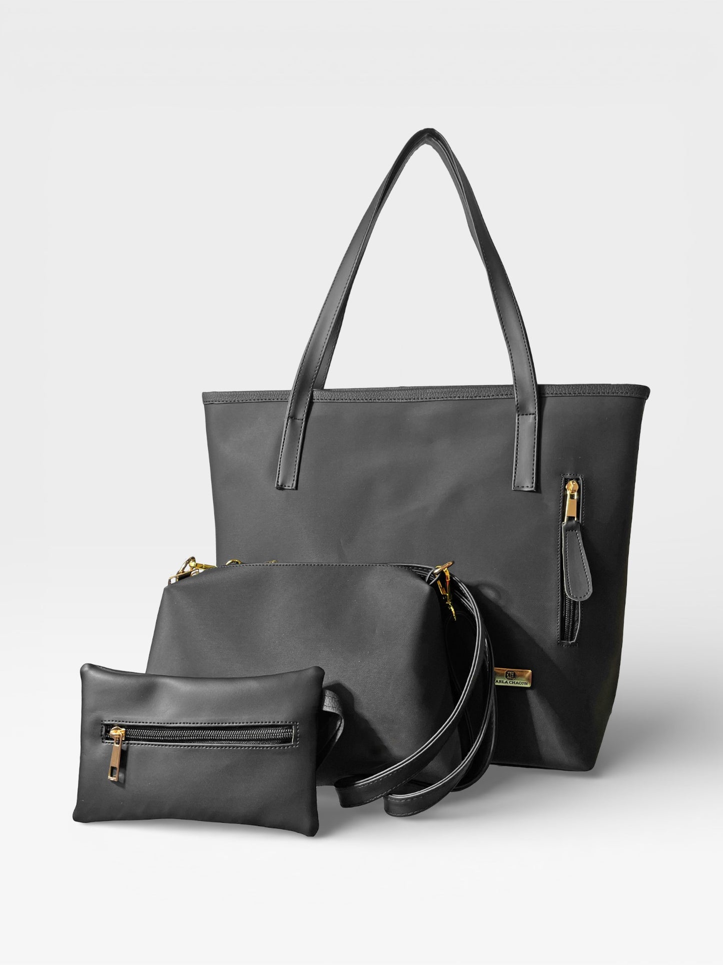 Set de tres piezas Combo Tote Aroa + Bandolera + Monedero