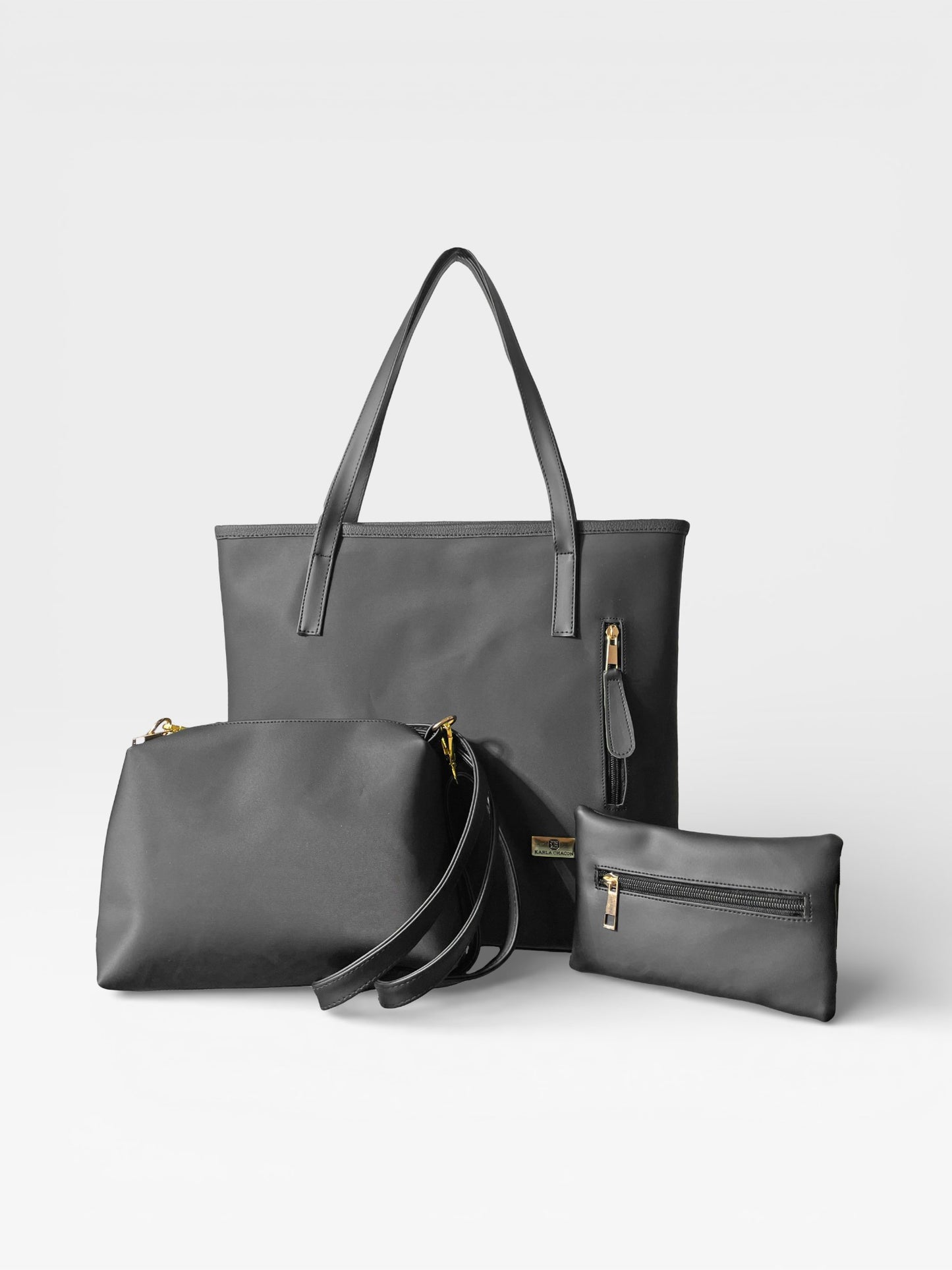 Set de tres piezas Combo Tote Aroa + Bandolera + Monedero