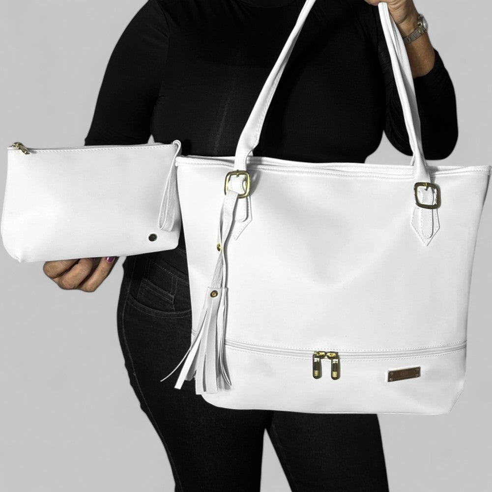 Combo Día de la Madre | Bolso Tote + Cosmetiquero + Manos Libres
