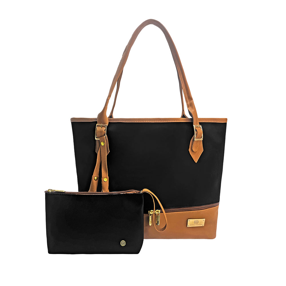 Bolso Asia Negro con Cosmetiquera