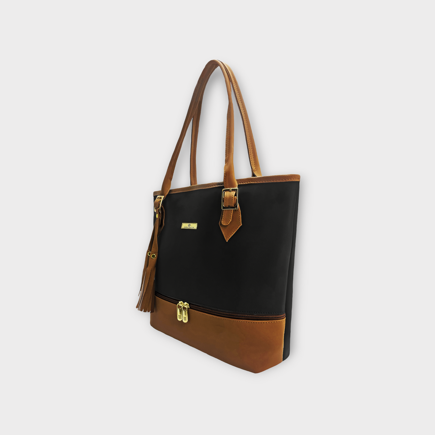 Cartera Bolso Tote Asia con Cosmetiquera - Azul y Negro