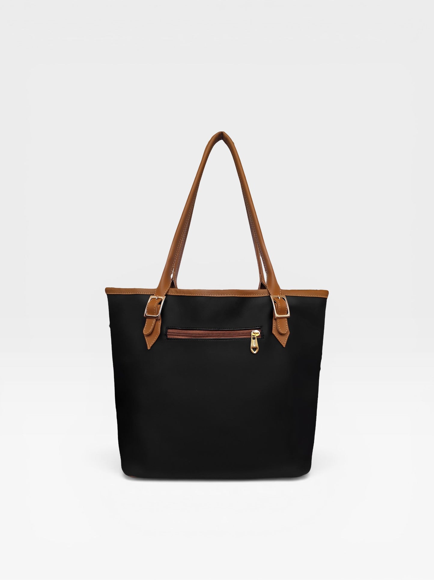 Bolso Cartera Tote con Cosmetiquera - Azul y Negro (Asia)