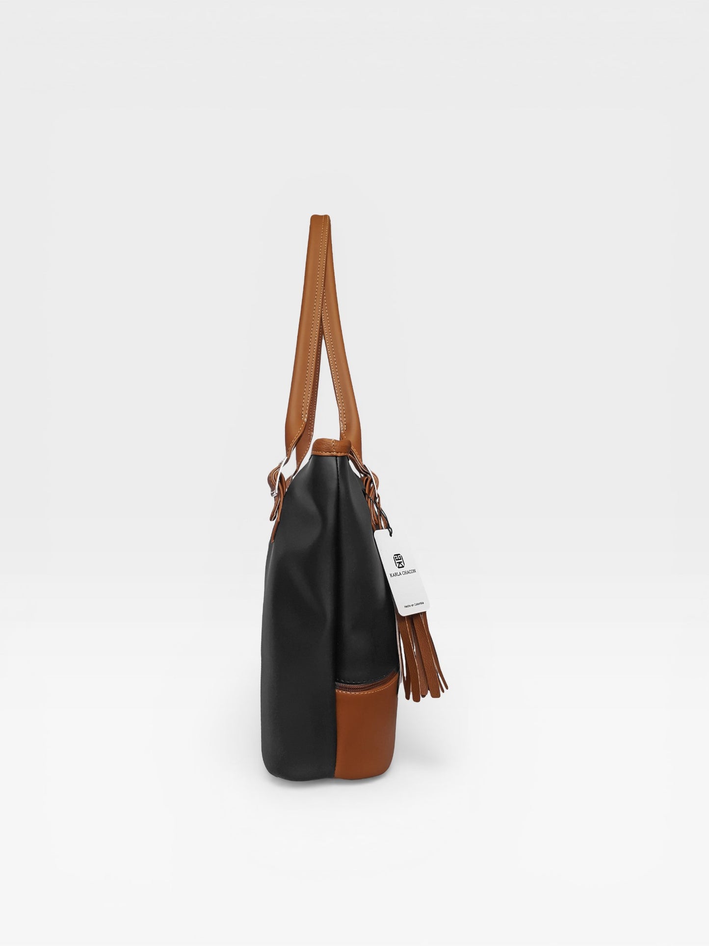 Bolso Cartera Tote con Cosmetiquera - Azul y Negro (Asia)