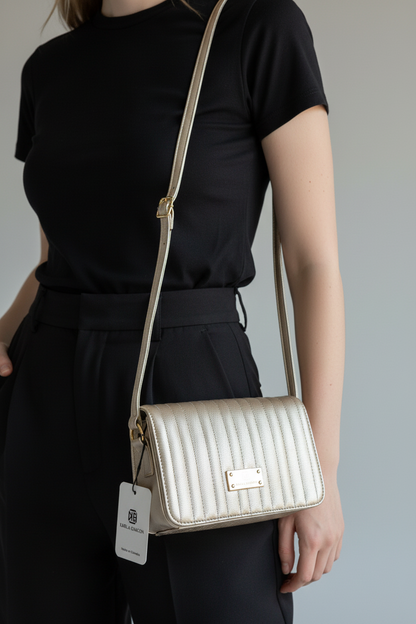 Bolso Baru Manos Libres - Dorado, Plateado y Negro