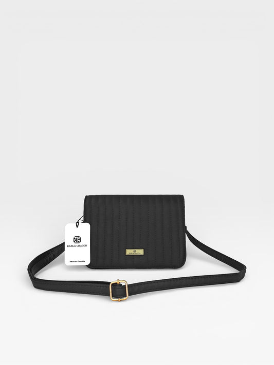 Bolso Bandolera Manos Libres - Dorado, Plateado y Negro (Baru)