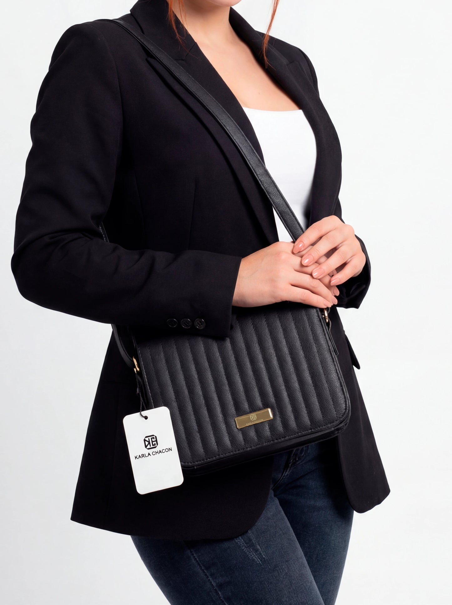 Bolso Bandolera Manos Libres - Dorado, Plateado y Negro (Baru)