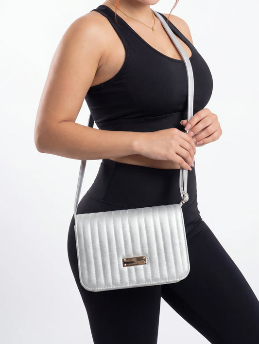 Bolso Bandolera Manos Libres - Dorado, Plateado y Negro (Baru)