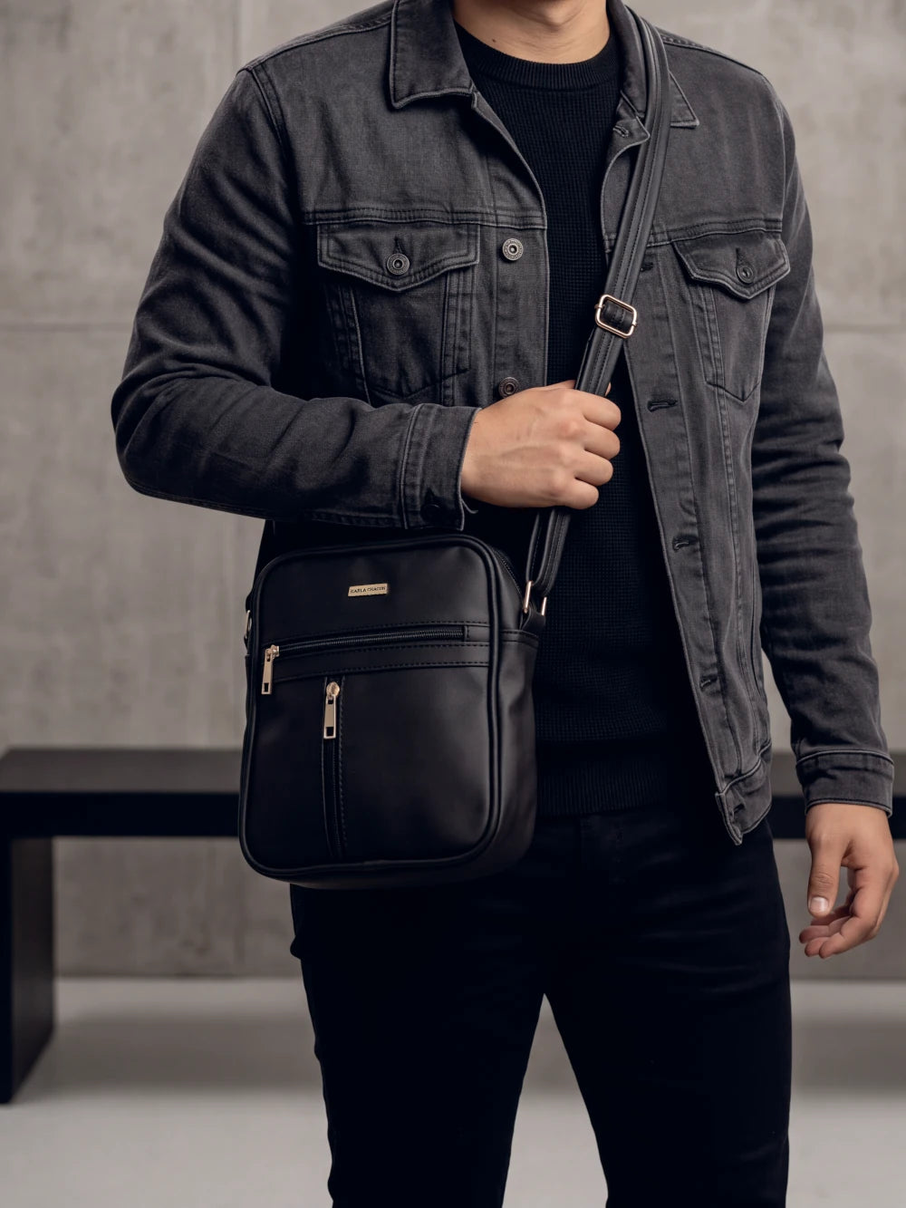 Bolso Crossbody Unisex — Blau