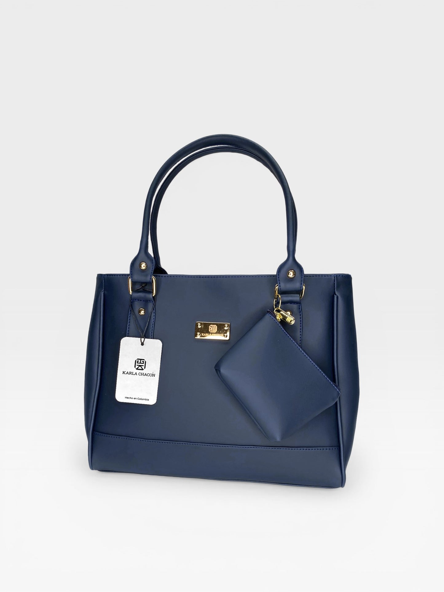 Bolso Cartera Tote con Monedero Azul (Crez)