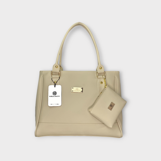 Cartera Crez Beige con Accesorio