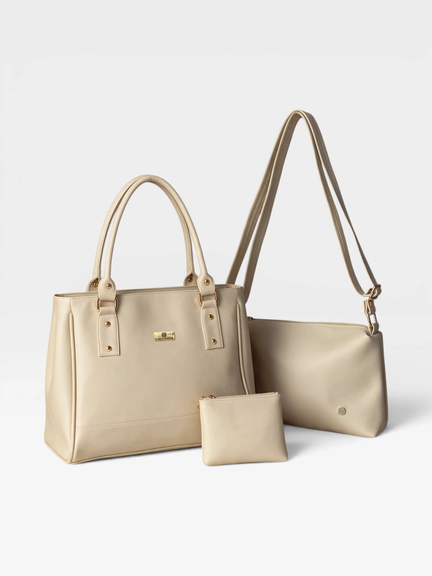 Set Tres Piezas Tote + Bandolera + Monedero — Crez & Cuba