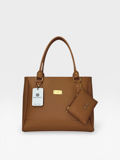 Cartera Crez Canela con Accesorio