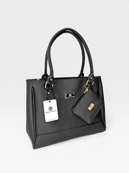 Bolso Cartera Tote con Monedero Negro (Crez)
