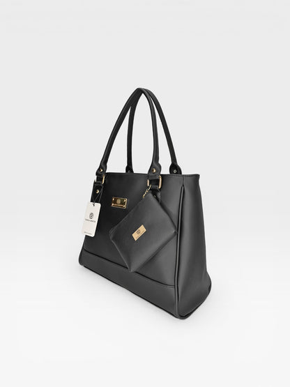 Bolso Cartera Tote con Monedero Negro (Crez)