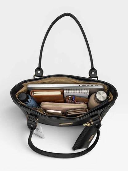 Bolso Tote con Monedero a Juego — Crez Negro