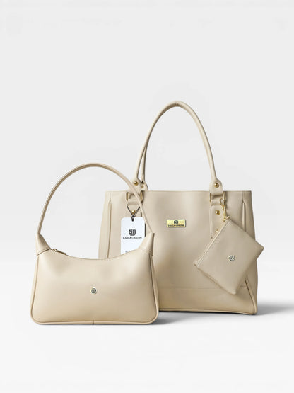 Set de tres piezas Combo Tote + Manos libres + Monedero (Crez-Praga)