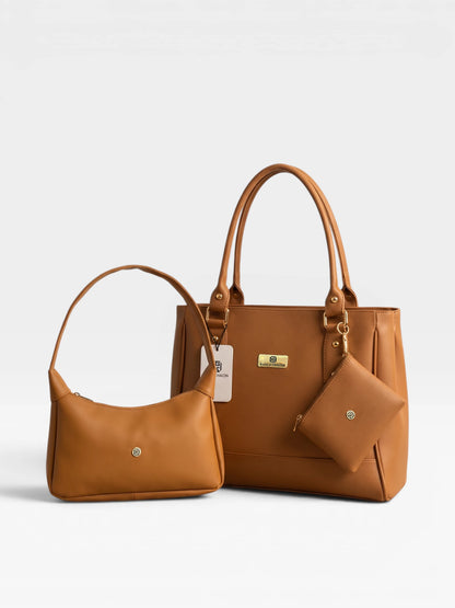 Set de tres piezas Combo Tote + Manos libres + Monedero (Crez-Praga)