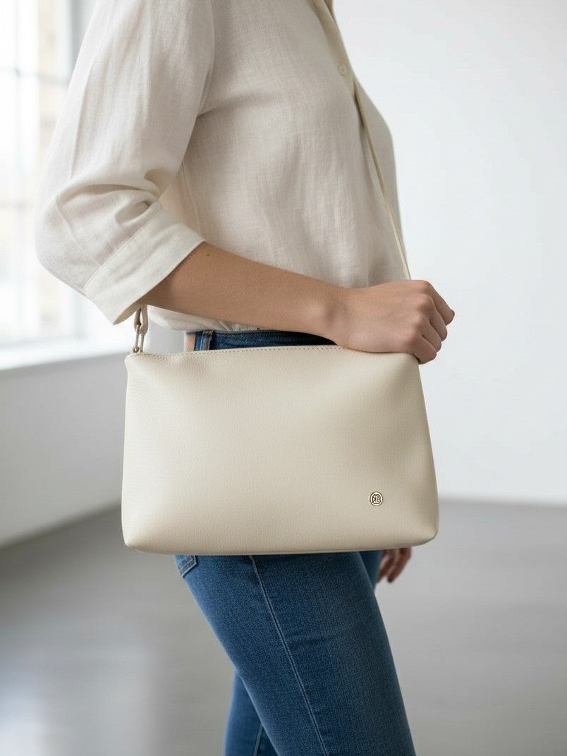 Bolso Cuba Negro Con Monedero - Negro y Beige