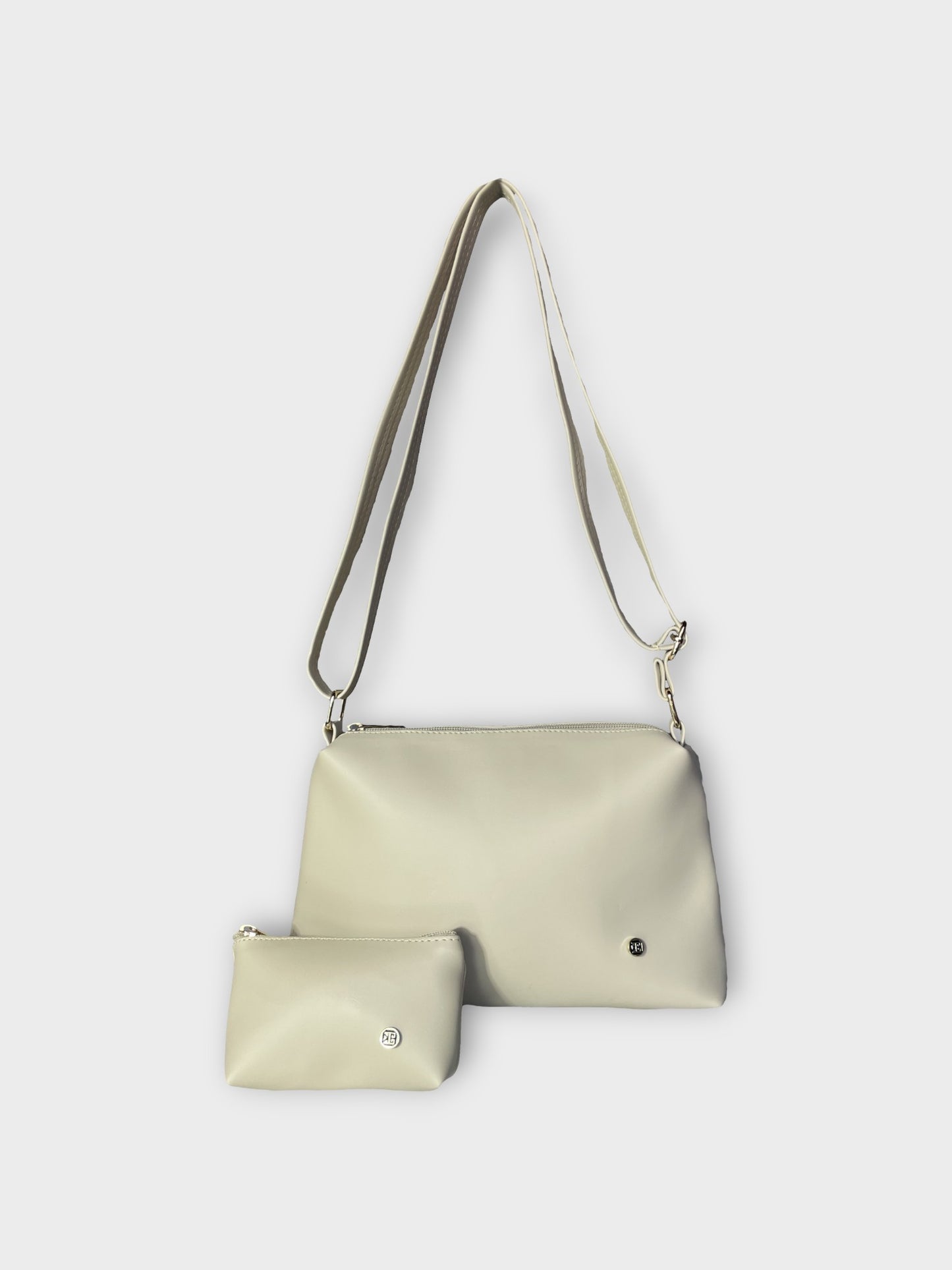 Bolso Cuba Negro Con Monedero - Negro y Beige