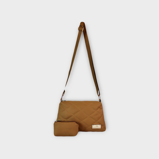 Bolso Cuba Miel Con Monedero