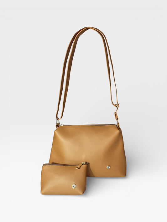 Bolso Cuba Negro Con Monedero - Negro, Beige y Miel